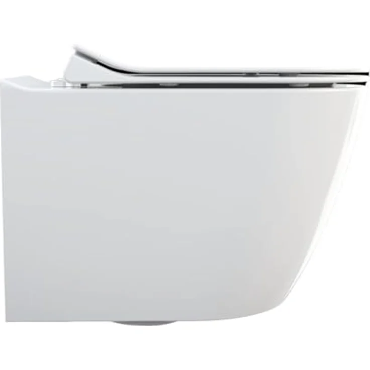 Primaster Wand WC Salvando, spülrandloser Tiefspüler in weiß, inkl. WC-Sitz, 4 Liter Spülmenge – Bild 3