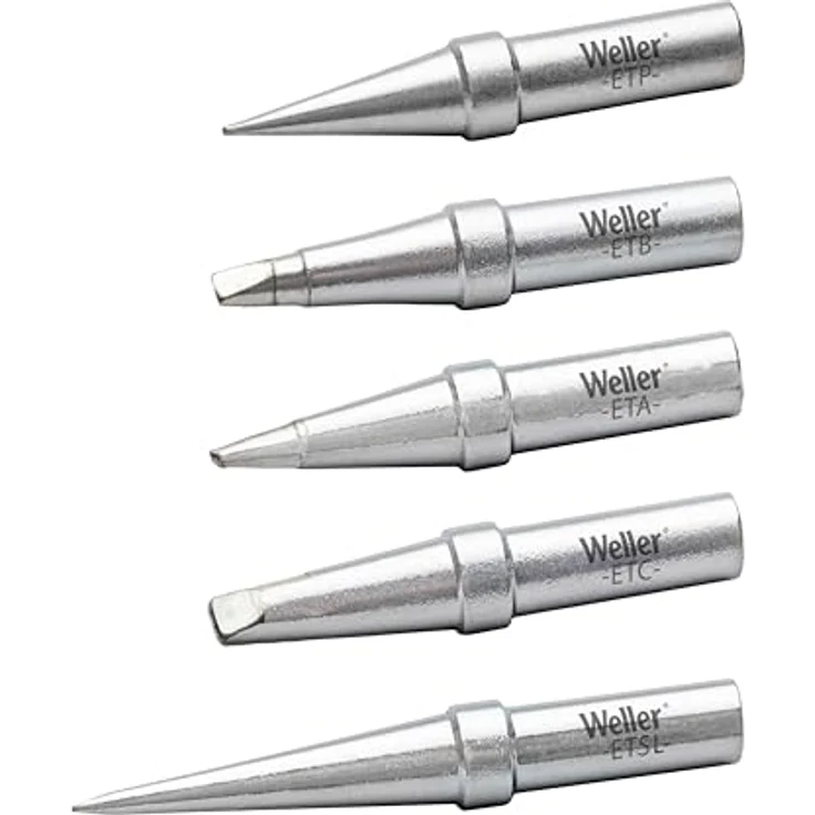 Weller T0054104699 5-tlg. ET-Lötspitzen-Set für WE1010 Lötstation, präzise und langlebige Spitzen für Elektronikreparaturen – Bild 1