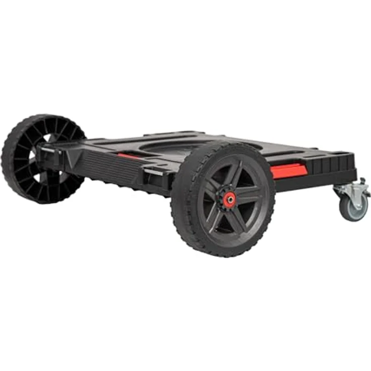 Tool Brothers RHINO XXL Allterrain Transportplattform, mobiler Transportroller mit schwenkbaren Metallrädern, 120 kg Traglast, 750 x 542 x 223 mm – Bild 3