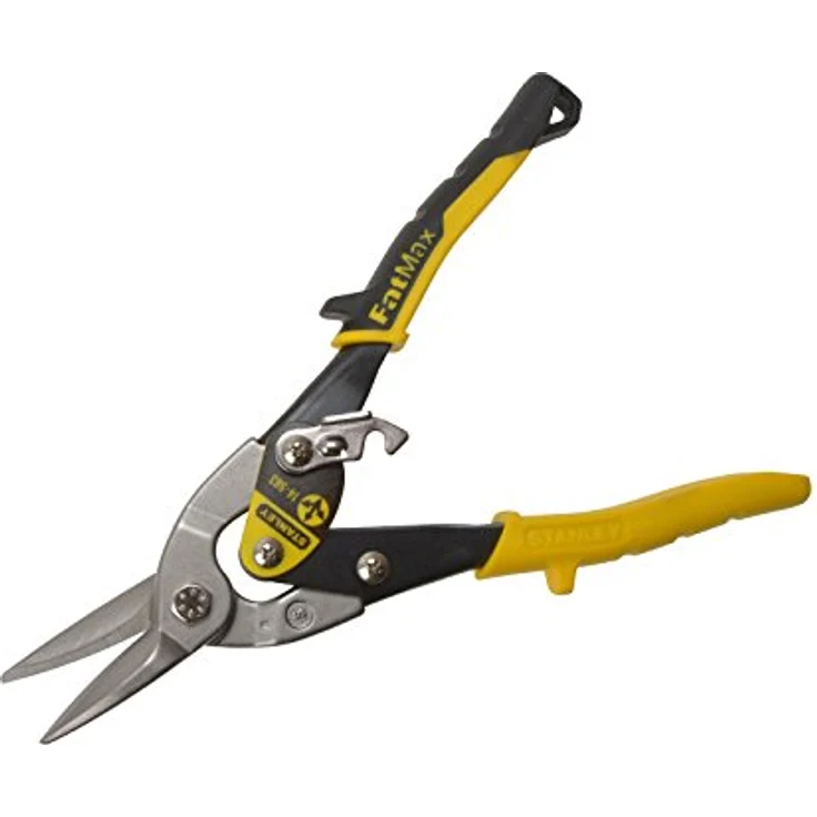 Stanley Blechschere Maxsteel (rechts, 250 mm Länge, Bi-Material Kunststoffhandgriff, chromveredelt, Einhandbedienung) grün, 2-14-564 – Bild 4