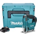 Makita JV 101 DA1J, Akku Stichsäge 12 V mit Pendelhubfunktion, 65 mm Schnitttiefe, inkl. 2,0 Ah Akku und Makpac