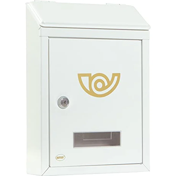 Amig - Außenbriefkasten, Klene Briefkasten für den Außenbereich | Briefkasten für Wände, Mauern oder Türen | Ideal zum Sammeln von Briefen | Aus Stahl | Farbe: Weiß | Maße: 29,5x21x6,2 cm – Bild 3
