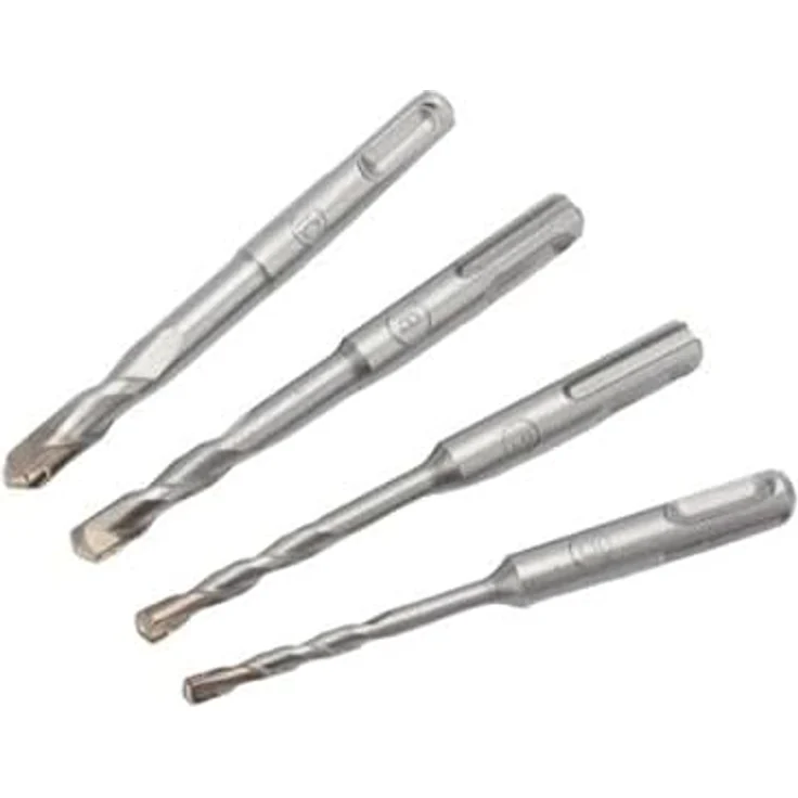 Trend Line Bohrersatz TrendLine Bohrer-Set für Beton & Stein 4-teilig, Hartmetall Bohrer in SDS Aufnahme, präzise und vielseitig – Bild 3