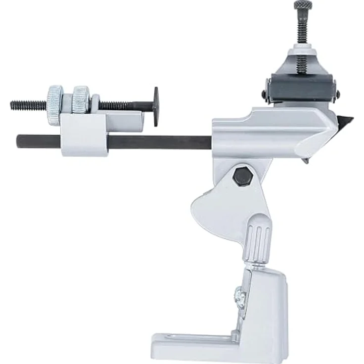 BGS TECHNIC Anschleifvorrichtung für Spiralbohrer ø 3 - 19 mm, präzises Schärfen mit verstellbarem Winkel und stabiler Werkbankbefestigung – Bild 6