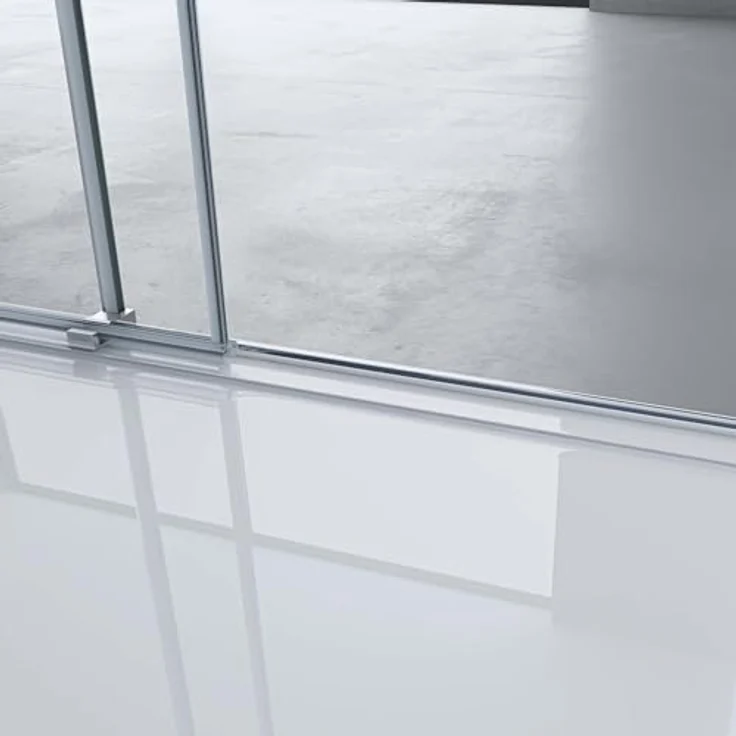doporro Eckdusche Duschkabine Ravenna18 ESG-Sicherheitsglas Easy-Clean Duschabtrennung, BxT: 100x75 cm, Einscheibensicherheitsglas, Nano-Beschichtung, mit Schiebetür in Klarglas – Bild 6