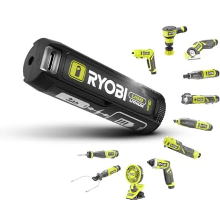 Ryobi Akku-Ratschenschrauber RR14W4-0, 4 Volt, 8 Nm Drehmoment, LED-Beleuchtung, ohne Akku und Ladekabel – Bild 7