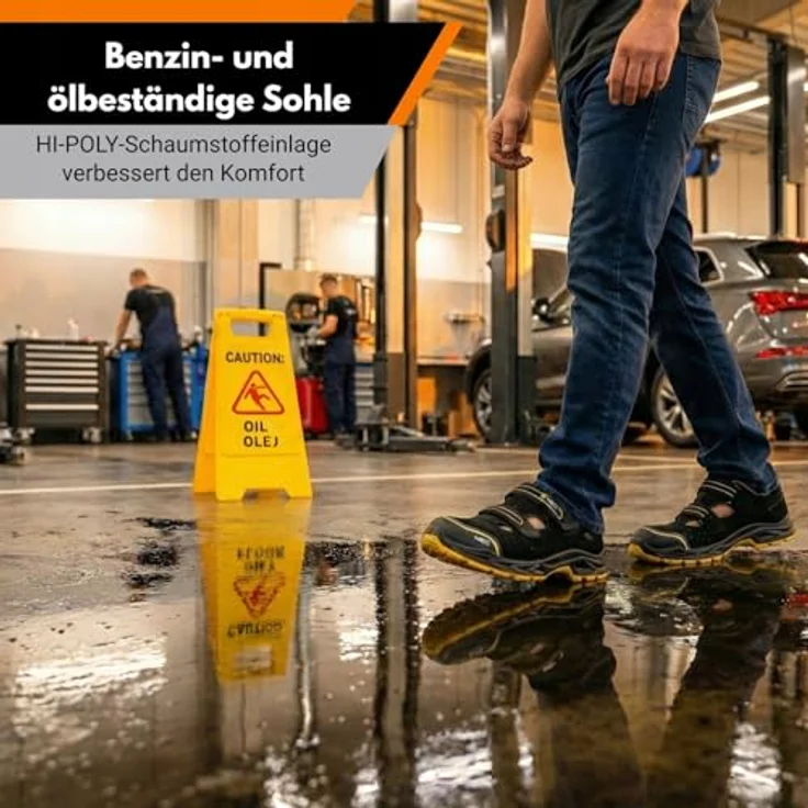 NEO TOOLS Sicherheitssandalen S1 ESD, Kompositkappe, Schutzklasse S1 FO SR, Größe 44 – Bild 5