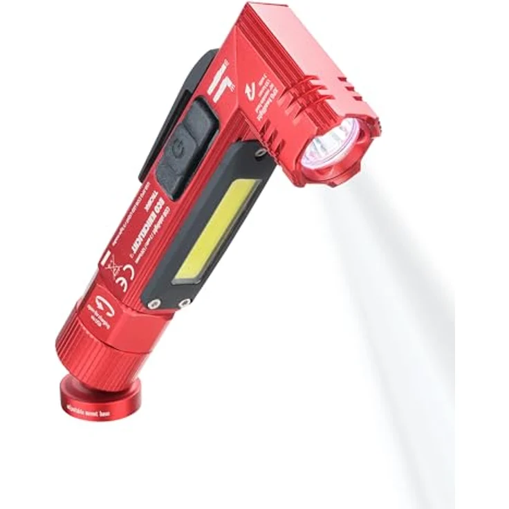 TROIKA ECO KNICKLICHT Taschenlampe/Knicklampe, multifunktional mit 5 Leuchtfunktionen, spritzwassergeschützt, rot – Bild 4