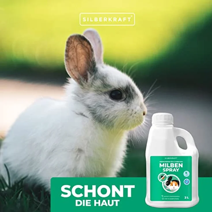Silberkraft Milbenspray, hochwirksames Milbenmittel für Meerschweinchen, Hamster & Nager, 2000 ml, Sofort- & Langzeitschutz, made in Germany – Bild 5