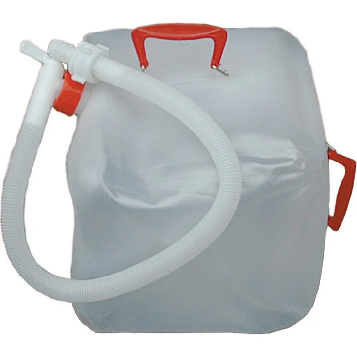 Outdoor International Faltkanister 20 L, Abwasserbehälter mit integrierten Schlauch und Spezialventil, faltbar für Camping – Bild 1
