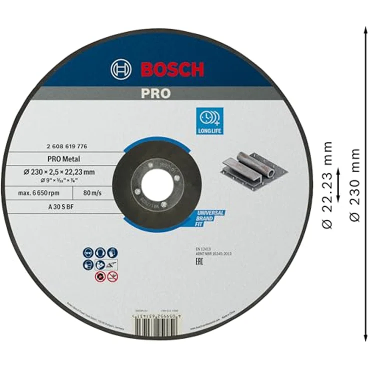 Bosch Professional Trennscheibe Standard for Metal, Durchmesser 230 mm - 2608619776 – Bild 2