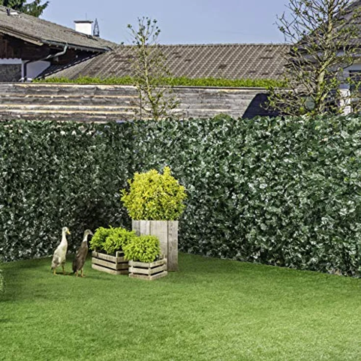 Windhager Sichtschutzhecke Ahorn, wetterbeständiger Sichtschutz für Balkon und Terrasse, grün, 150 x 300 cm, pflegeleicht aus Kunststoff – Bild 5