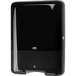 Tork 553008 Papiertuchspender H3 für Zickzack- und Lagenfalz Handtücher, Elevation Design, hygienische Einzeltuchentnahme, Schwarz