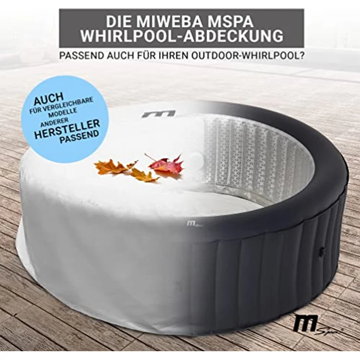 Miweba Mspa Whirlpool Abdeckhaube B9300107 190x70cm Abdeckplane Schutzhülle – Bild 3