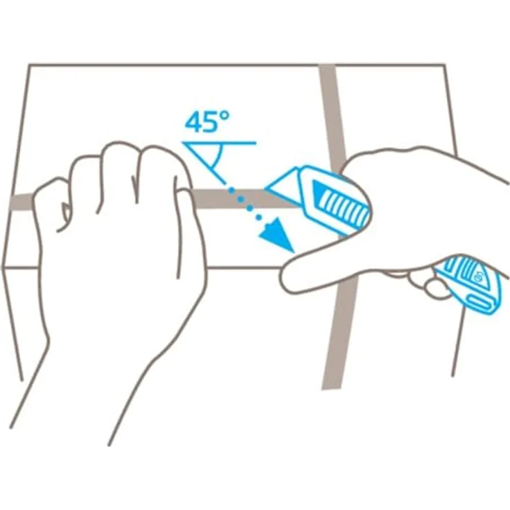 Martor Secunorm 500, Sicherheitsmesser mit Hakenklinge, ergonomischer Aluminiumgriff, automatischer Klingenrückzug – Bild 10