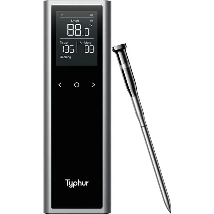 Typhur Grill-Thermometer Sync One, Kabellos mit Bluetooth und Wi-Fi, 2-tlg., IPX8 wasserdicht, 6 Temperatursensoren