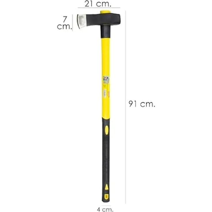 WOLFPACK Maurer 2360465 – Griff aus Fiberglas, Keil Maza 3 kg, robust und langlebig – Bild 5