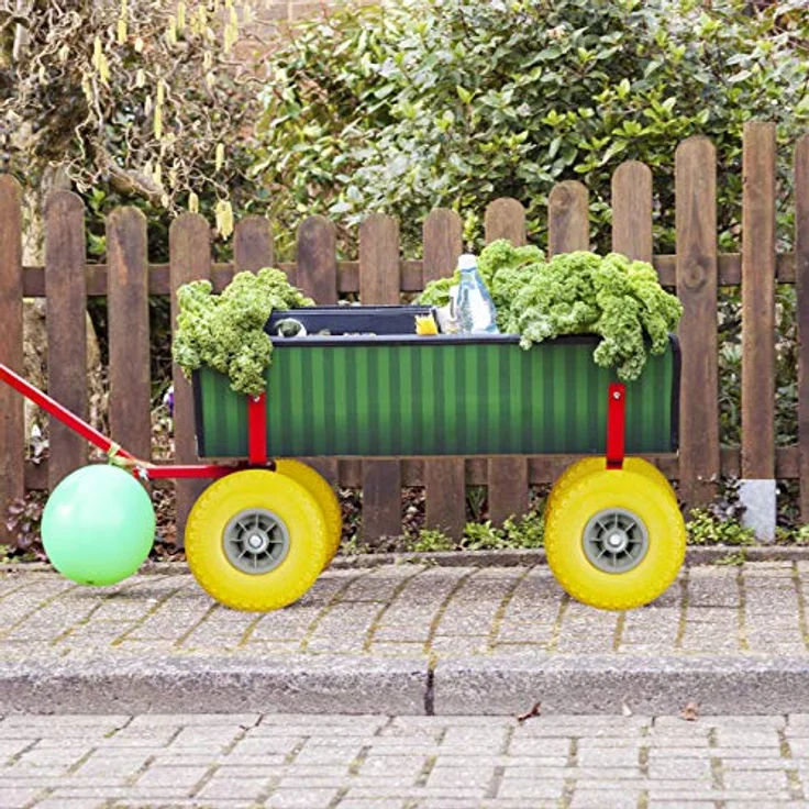 Relaxdays 4 x Sackkarrenrad, pannensichere Vollgummireifen, 3.00-4 Zoll, 20 mm Achse, bis 80 kg, Ersatzrad 260 x 85 mm, blau-rot – Bild 3