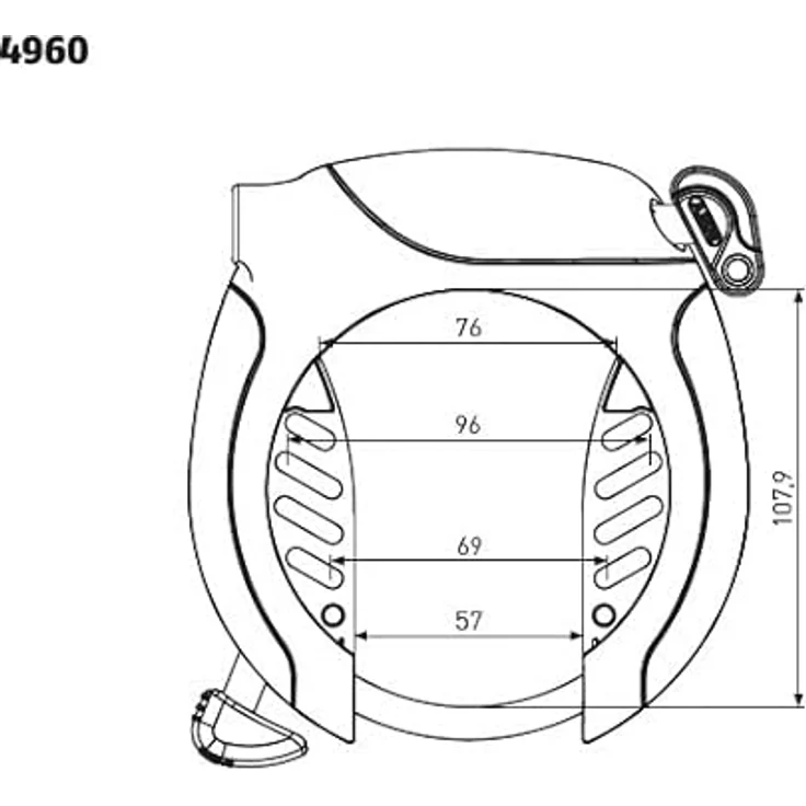 Abus Pro Tectic + Chain + Bag 4960 Rahmenschloss Sicherheitslevel 7 – Bild 3