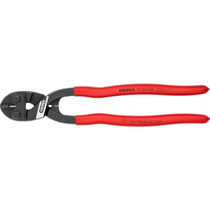 KNIPEX 71 31 250 CoBolt XL Kompakt-Bolzenschneider mit Kunststoff überzogen schwarz atramentiert 250 mm – Bild 3