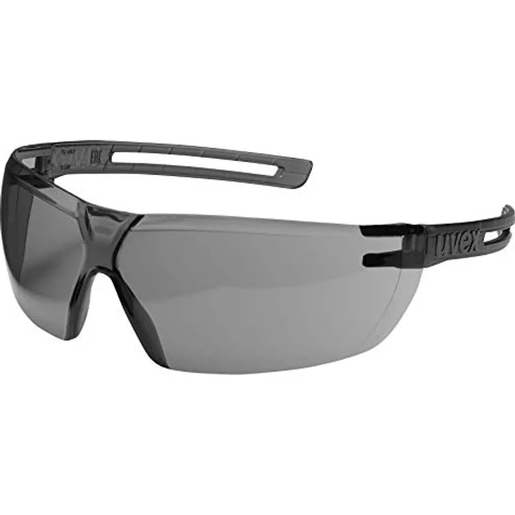 uvex x-fit Schutzbrille 9199 - Kratzfest & Beschlagfrei, 100% UV-400-Schutz - Sicherheitsbrille mit Klarer Scheibe - Chemikalienbeständige Arbeitsbrille für Labore grau – Bild 2