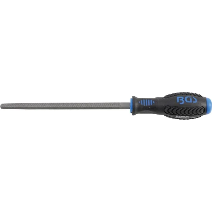 BGS TECHNIC Werkstattfeile vierkant Hieb 1, DIN 7261 D 150 mm, rutschsicherer 2-Komponenten-Griff, universell einsetzbar – Bild 1