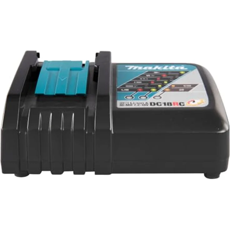 Makita DC18RC Ladegerät für Li-Ion Akkus, Schnellladegerät für 7.2V - 18V mit intelligenter Ladetechnologie und Kühlgebläse – Bild 3