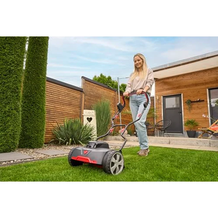 Al-Ko Akku-Spindelmäher RazorCut 38.6Li HM Comfort, Geräuscharmer Mäher für Gärten bis 300 m², 38 cm Schnittbreite, 5 Stahlmesser, 4-fache Schnitthöhenverstellung – Bild 4