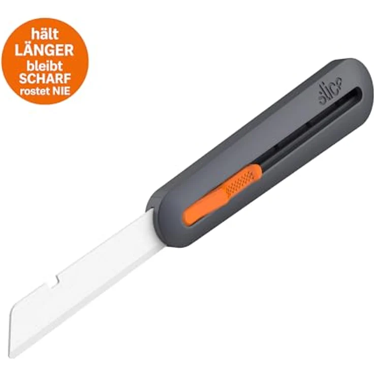 SLICE Cuttermesser Slice 10559, Manuelles Teppichmesser mit keramischer Klinge, 4 Schneidpositionen, robuster Nylon-Griff – Bild 3