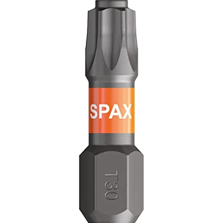 SPAX Torx-Bit T-STAR plus, Sechsrund-Bit T 30, 5 Stück, 25 mm Länge, orange Farbcodierung – Bild 1