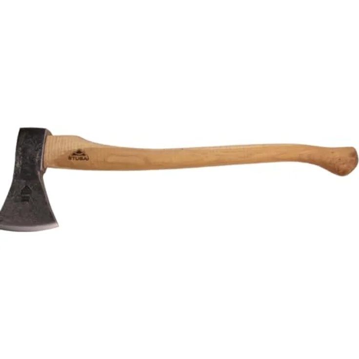 STUBAI Campingbeil „Zuckerhütl“, handgeschmiedet aus Kohlenstoffstahl, 1.650 g, 650 mm, geölter Hickorystiel, inklusive Lederscheide für Bushcraft und Outdoor-Einsätze – Bild 2