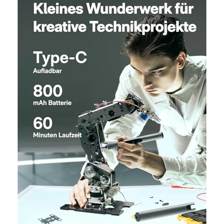 HOTO SNAPBLOQ™ S-A01 Mini Elektro Schraubendreher Set, Magnetische Präzisions-Schraubendreher mit 3 Gängen Drehmoment, Aluminium-Gehäuse, ideal für Reparaturen an Handy, Laptops, Brillen und Uhren – Bild 2