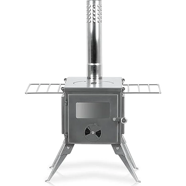CampFeuer Feuerstelle Edelstahl Zeltofen, 51,5 x 42 x 216 cm, Zeltheizung Camping – Bild 6