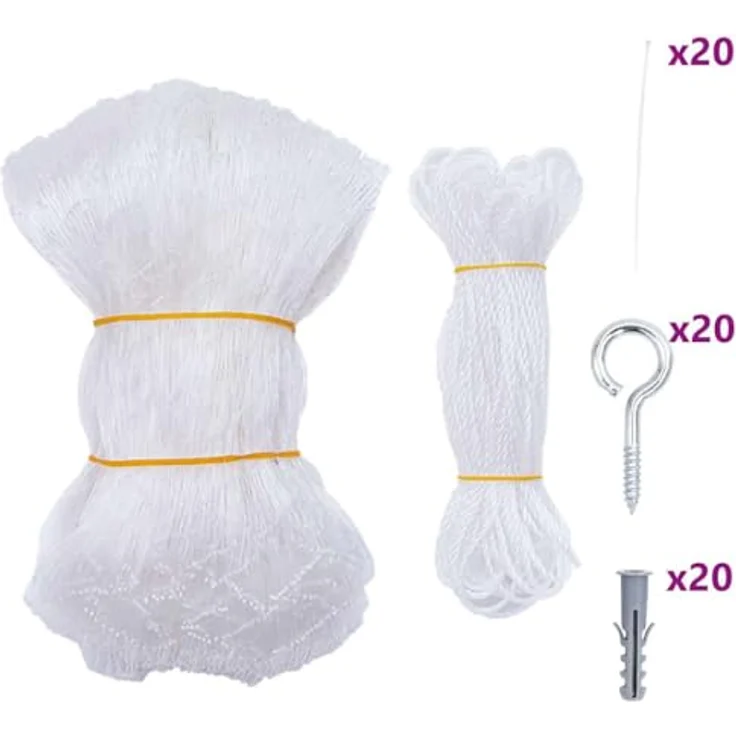 vidaXL Katzennetz Transparent 3x2 m, strapazierfähiges Nylon Katzenschutznetz für Balkon und Fenster, UV-beständig und anpassbar – Bild 3