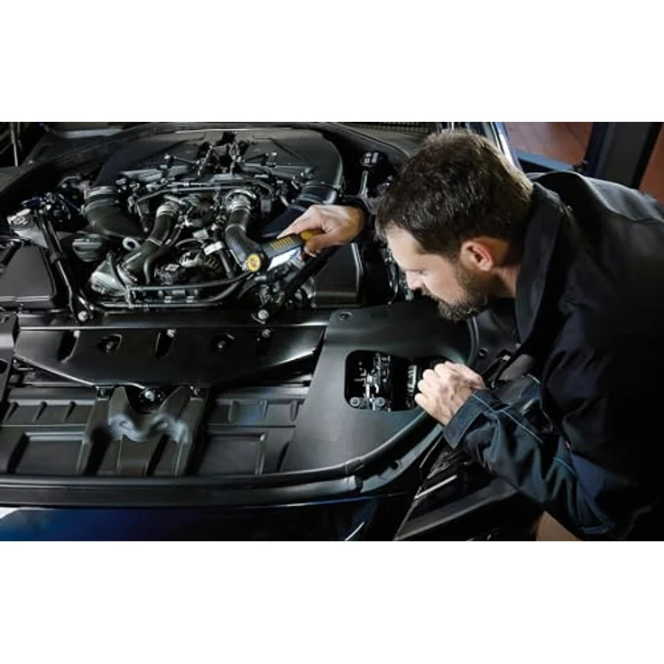 brennenstuhl LED-Taschenlampe LED Taschenlampe mit Batterie SMD Handleuchte hellen SMD-LEDs (4 Stunden Leuchtdauer, drehbarer Haken, Magnet) Farbe: schwarz/gelb – Bild 5