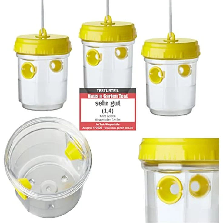 Kinzo wespen-Fälschungssatz 3 Stück 13 cm gelb – Bild 2