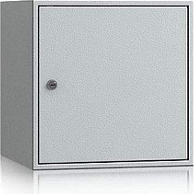 ISS Munitionsschrank Saarbrücken-Burbach 59506, lichtgrau, 2 Fachböden, Zylinderschloss, 37,0 x 35,0 x 37,0 cm