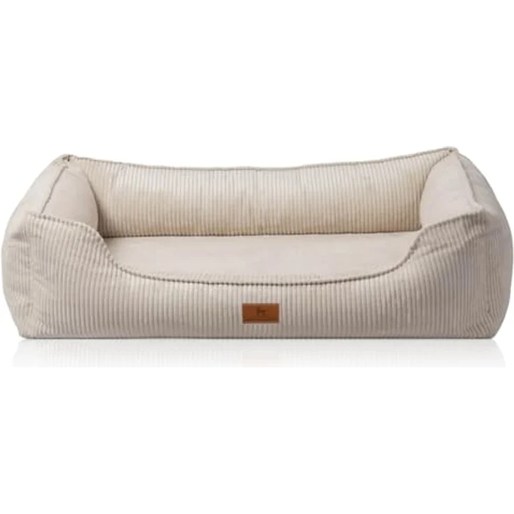 Knuffelwuff orthopädisches Hundebett aus Cord mit Handwebcharakter Nunavut XL 105 x 75cm Beige - Abnehmbarer Bezug - waschbar - für große, mittelgroße und kleine Hunde – Bild 2