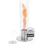 höfats - Spin 1500 Silber NEUES Modell mit verlängerter Brenndauer und innovativer Brenntechnologie - flüssig Bioethanolkamin, Edelstahl Tischfeuer für Indoor und Outdoor