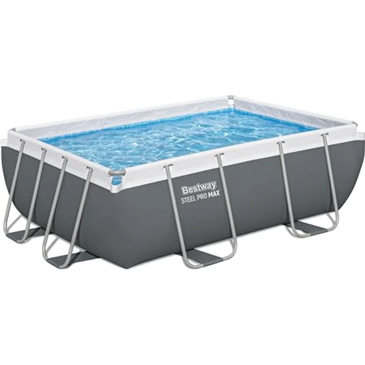 Bestway Steel Pro Max, rechteckiger abnehmbarer Pool 282 x 196 x 84 cm mit Kartuschenfilter 1.249 l/h – Bild 9
