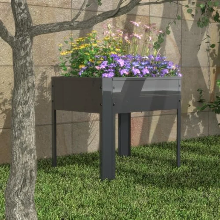 Urban Hochbeet Metall Pflanzkasten 50x40 cm, wetterfestes Hochbeet für Gemüse und Kräuter, Balora M – Bild 2