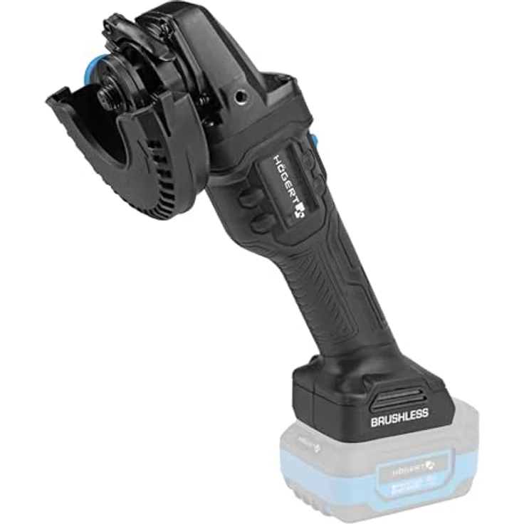 HÖGERT TECHNIK Akku-Winkelschleifer SET 18V, 125mm, Bürstenloser Motor mit 8000 RPM, inkl. 4,0 Ah Akku und Schnellladegerät, Überhitzungs- und Kurzschlussschutz, Ideal für Werkstätten – Bild 4