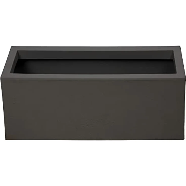 ONDIS24 Vulkan Pflanzkübel mit Wasserspeicher, rechteckig, 25L Pflanzvolumen, Basalt optik, für Balkon und Terrasse – Bild 1