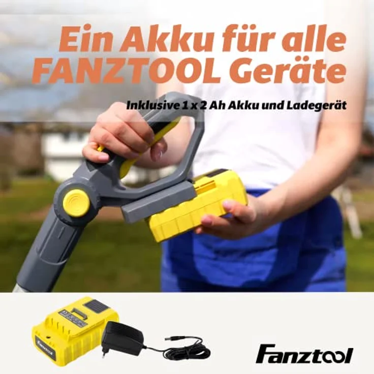 FANZTOOL Akku Teleskop Heckenschere Teleskopstiel mit 20V-2Ah Akku – Bild 5