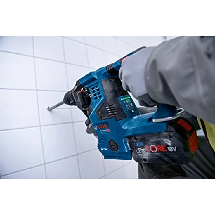 Bosch Professional 18V System Akku Bohrhammer GBH 18V-28 C (1025 Watt, 3.3 Joule, SDS plus, max Bohren 30 mm, Bürstenloser Motor, Vibration Control, KickBack Control, hammer Bohr, ohne Akku, L-BOXX) – Bild 3