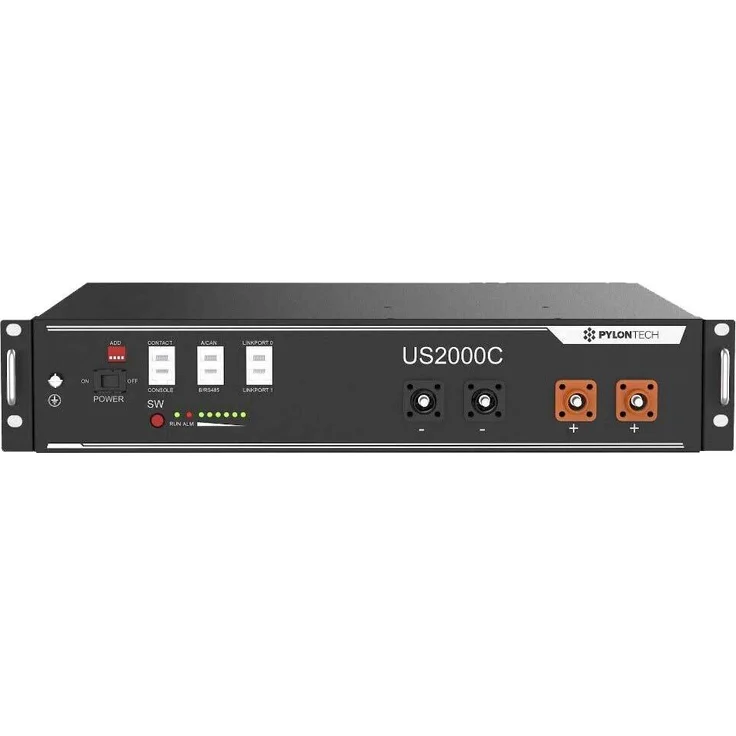 Pylontech US2000C LiFePO4, 2,4kWh Solarspeicher mit 48V, kompatibel mit Solis und Growatt