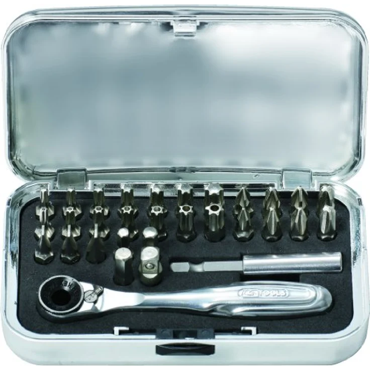 KSTOOLS KS-Tools 918.4600 Bitsatz, 31-teilig mit Bitknarre und TX-, PH-, PZ-, Schlitz- sowie Innensechskant-Bits – Bild 1