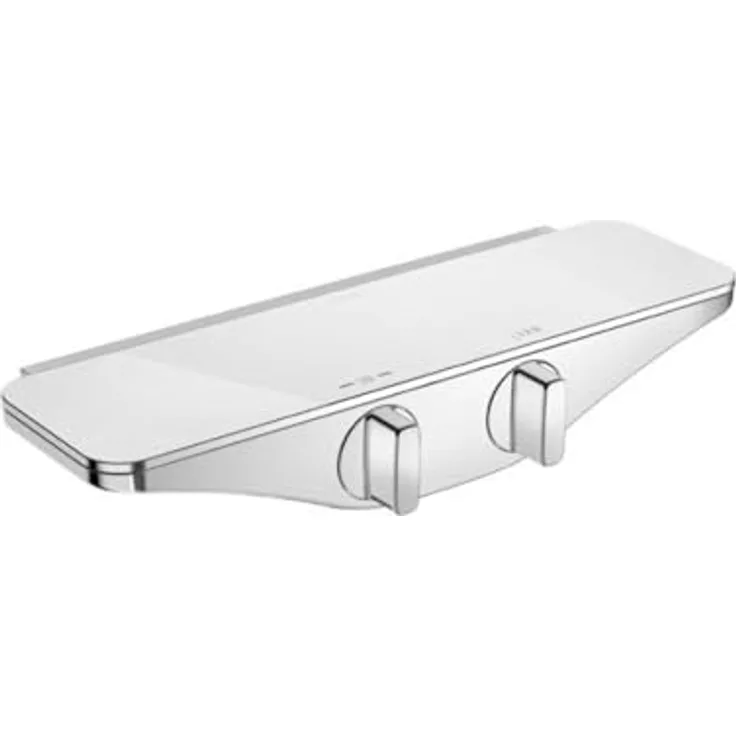 HANSA Hansaemotion Brausethermostat BrauseBatterie (G1/2) für Wandaufbau, mit Verbrühschutz und Thermo Cool-Funktion, Chrom/Weiß