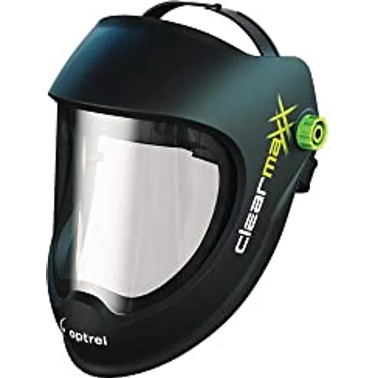 Optrel clearmaxx Helm - schwarz, großes Sichtfeld, bequemes Kopfband, austauschbares Schweißband