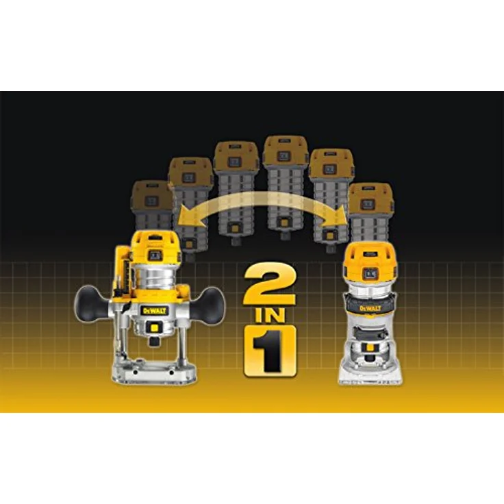 DeWalt Oberfräse D26204K, gelb/silber, Koffer, 900 Watt 27000 U/min 36 mm – Bild 3